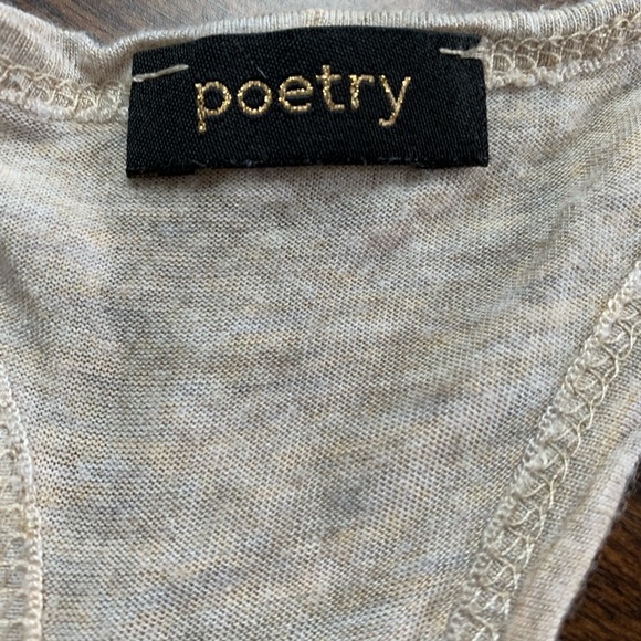 Poetry Cream Heart Tank Top Size Medium- See Measurements - Picture 4 of 5